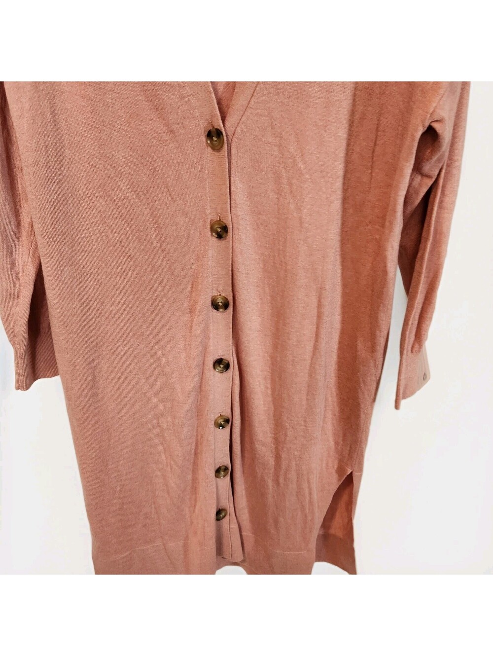 Ann Taylor Women's M Pink Maxi Long Cardigan Sweater Button Up NWT - Picture 4 of 8